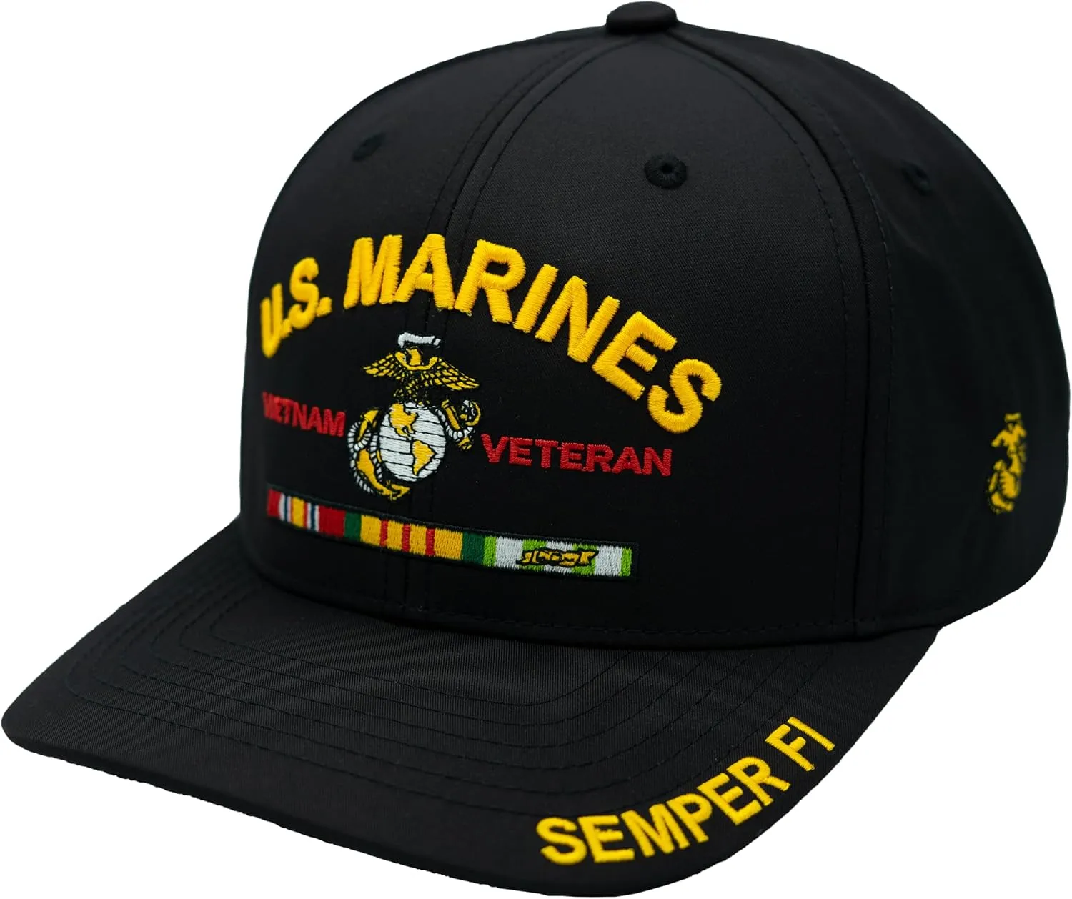 USMC Vietnam Veteran Hat for Men, Officially Licensed US Marine Corps Semper Fi Embroidered Veteran Baseball Cap