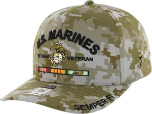 USMC Vietnam Veteran Hat for Men, Officially Licensed US Marine Corps Semper Fi Embroidered Veteran Baseball Cap
