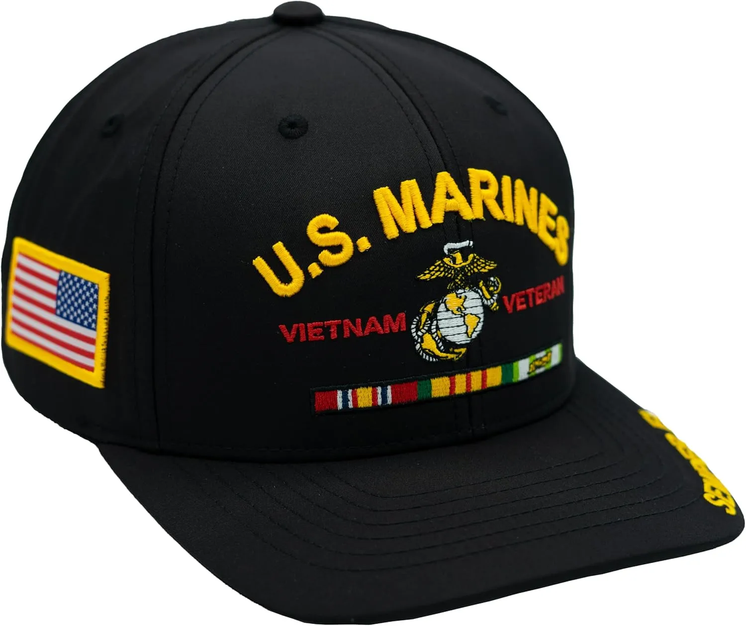 USMC Vietnam Veteran Hat for Men, Officially Licensed US Marine Corps Semper Fi Embroidered Veteran Baseball Cap