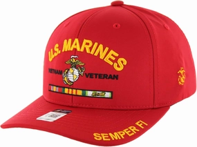USMC Vietnam Veteran Hat for Men, Officially Licensed US Marine Corps Semper Fi Embroidered Veteran Baseball Cap