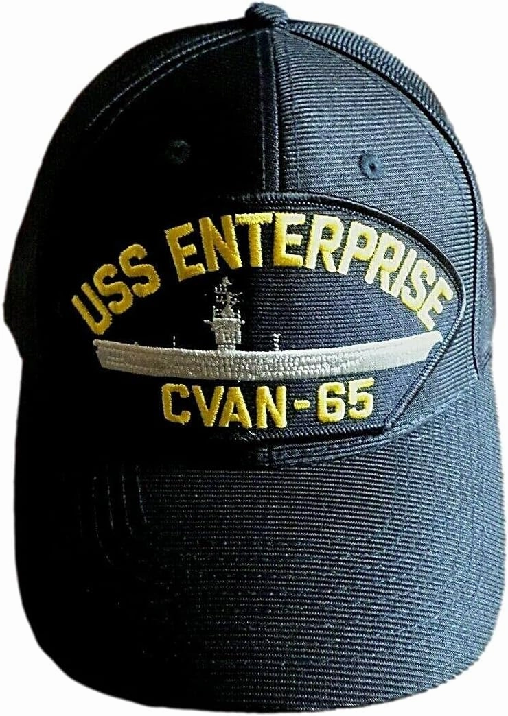 USS Enterprise CVAN-65 Navy Ship HAT U.S Military Official Ball Cap U.S.A Made