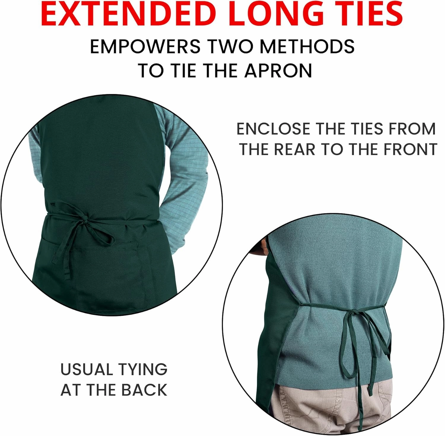 Utopia Kitchen 10 Pack Bib Apron Adjustable with 2 Pockets, Water and Oil Resistant, Cooking Kitchen Chef Apron for Women Men