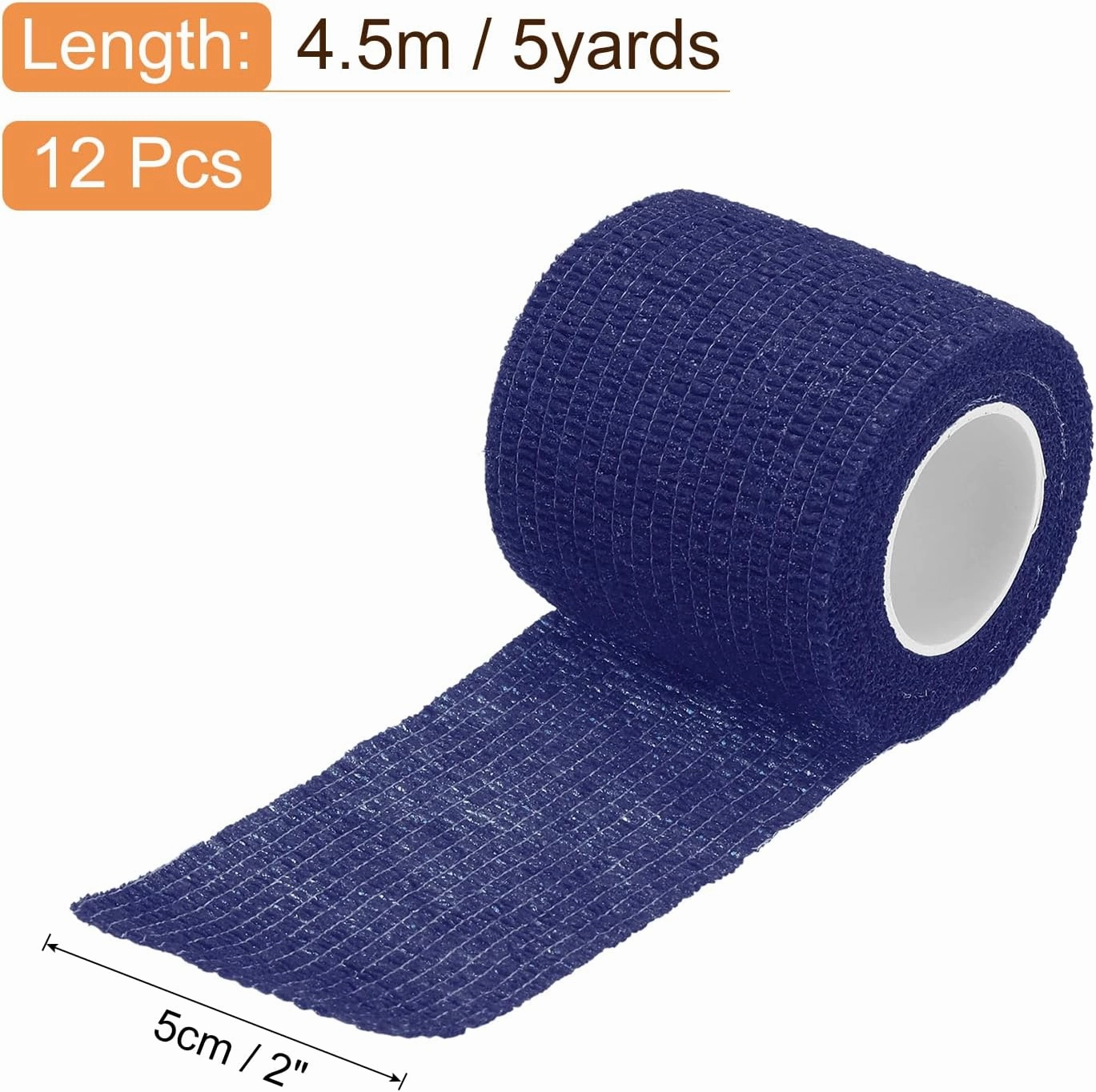uxcell Adhesive Elastic Tape Elastic Bandage, Sports Elastic Wrap Flexible Stretch Athletic Wrist Tape for Tennis Racquet Grip Sports Knee Ankle
