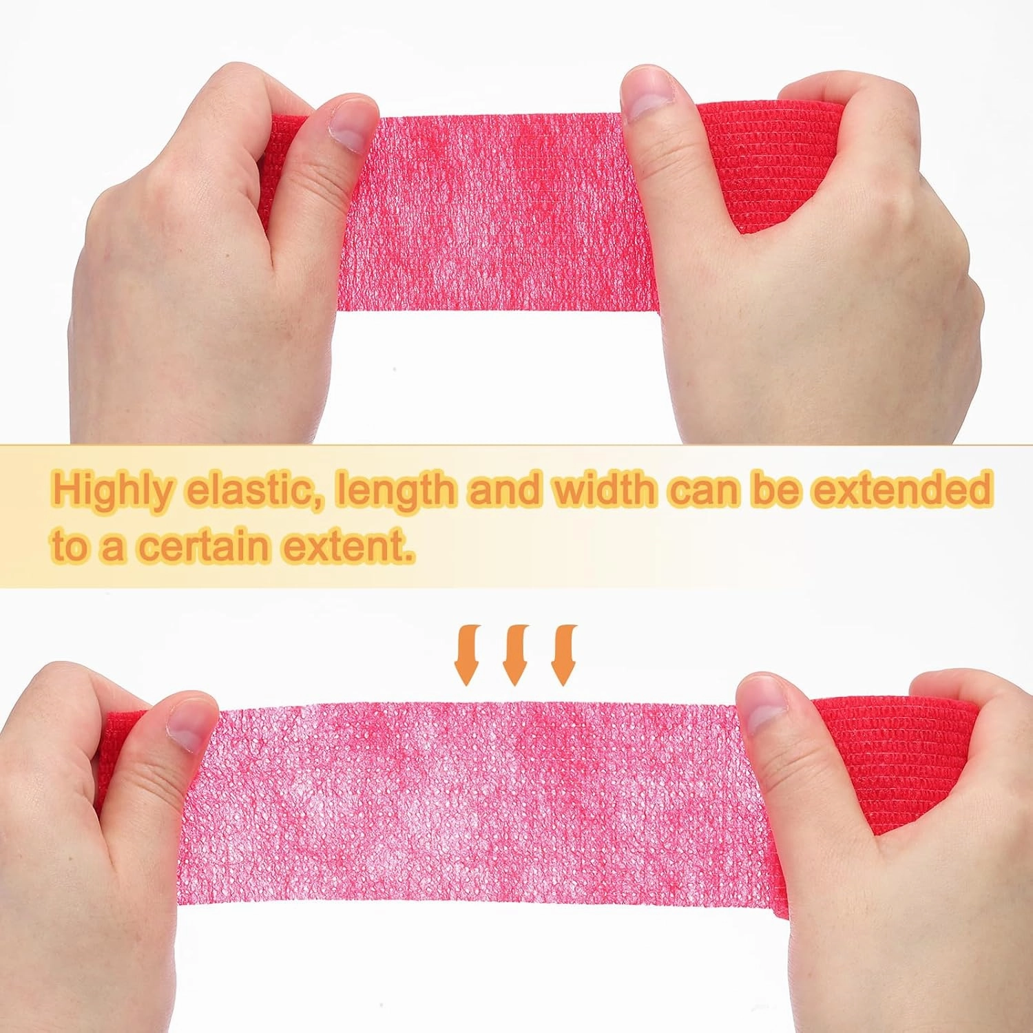 uxcell Adhesive Elastic Tape Elastic Bandage, Sports Elastic Wrap Flexible Stretch Athletic Wrist Tape for Tennis Racquet Grip Sports Knee Ankle
