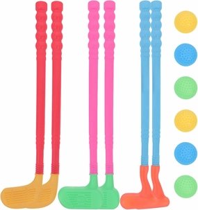Vaguelly Toddler Golf Set, Kids Golf Clubs with Balls, 12 Clubs & 12 Balls, Ages 3-6, Unisex, Multicolor, Enhance Motor Skills, Indoor & Outdoor