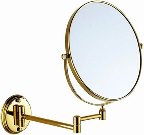 Vanity Makeup Mirror Wall Mount Cosmetic Mirror Double Sided Bathroom Mirror 3X Magnification Extendable Shaving in Bedroom Gold_6inch(Gold,8inch)