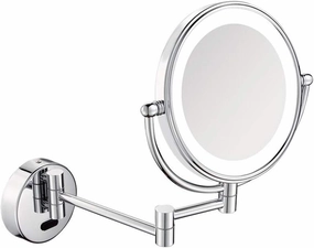 Vanity Mirror Makeup Mirror with Lights, Cosmetic Mirror Wall Mount Bathroom Mirror 3X Magnification Shaving in Bedroom Powered by Plug,Silver_8inch