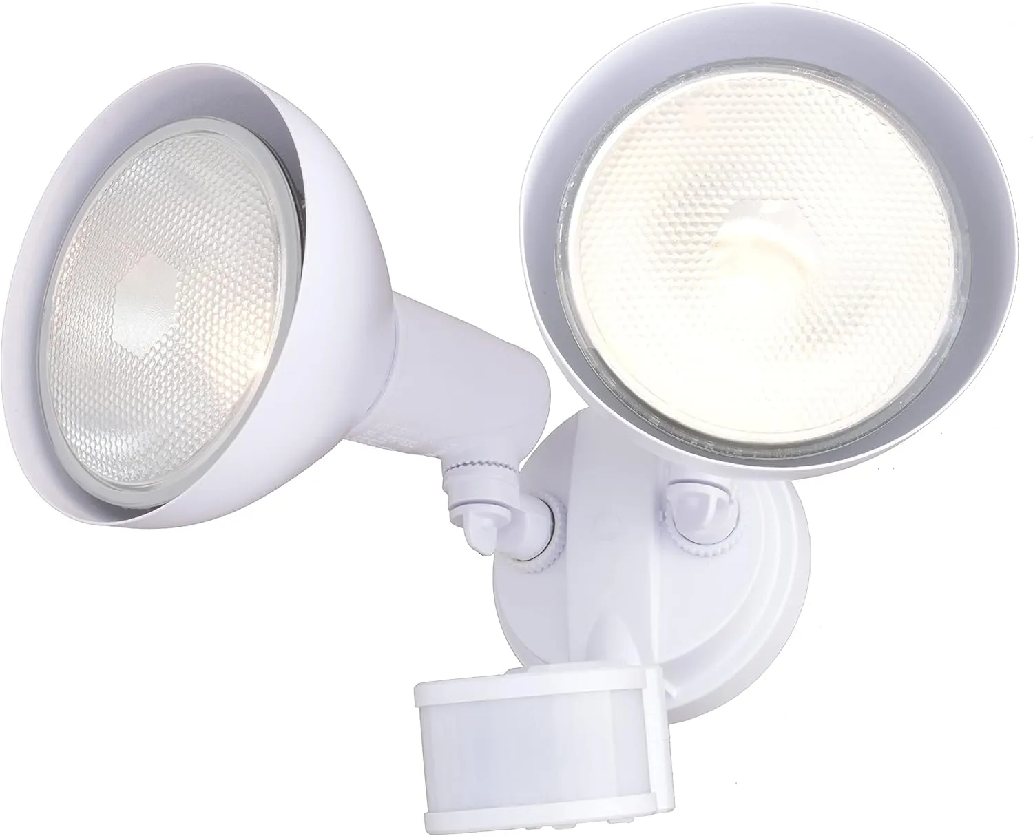 VAXCEL White Motion Sensor Dusk to Dawn Outdoor Security Flood Light - 240 Degree Range - 85 Ft