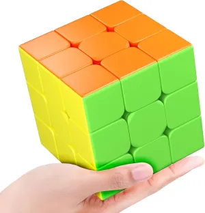 Vdealen Big Size 3x3x3 Stickerless Speed Cube, 3.54inch Smooth Magic Cube for Educational Cube Teaching, Large Puzzle Cube Birthday Party for Kids Teens Adults
