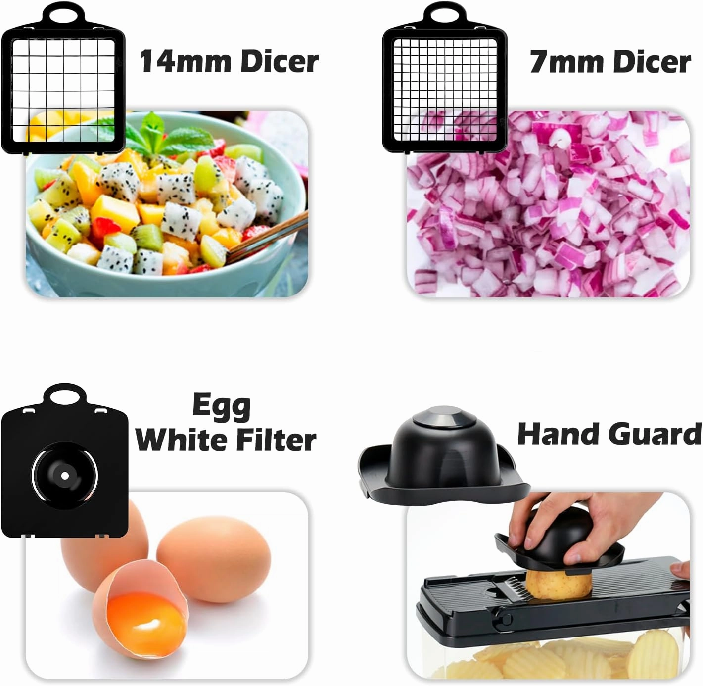 Vegetable Chopper, Pro Onion Chopper, 10 in 1 Multifunctional Chopper mandoline slicer and dicer, Dicing Machine, Veggie Chopper With 8 Blades, Carrot Chopper for Salad Potato Carrot Garlic