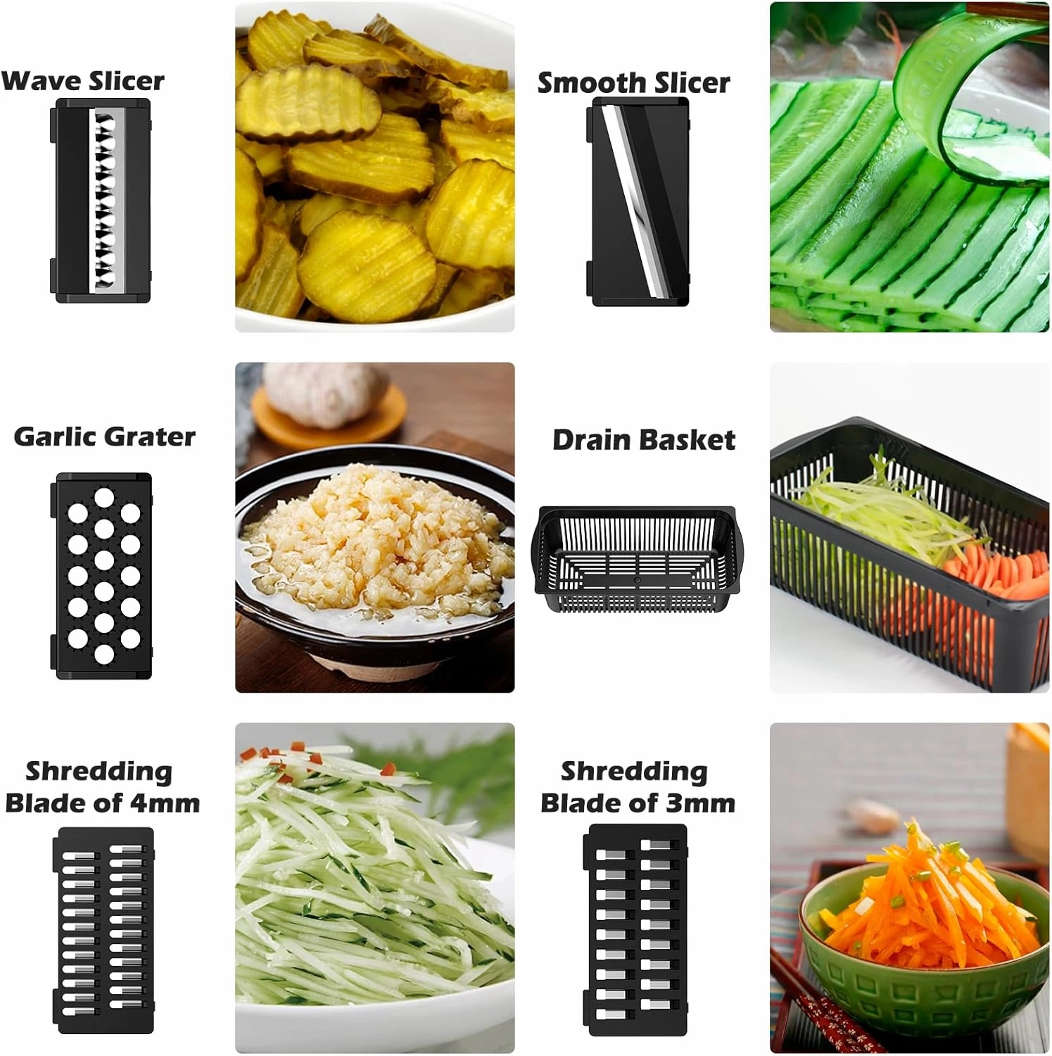 Vegetable Chopper, Pro Onion Chopper, 10 in 1 Multifunctional Chopper mandoline slicer and dicer, Dicing Machine, Veggie Chopper With 8 Blades, Carrot Chopper for Salad Potato Carrot Garlic