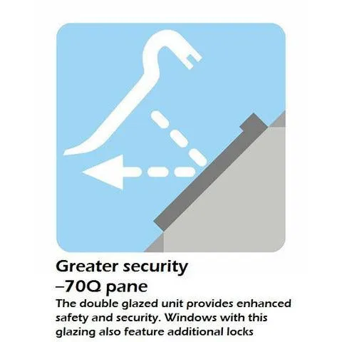 VELUX GGL PK08 3070Q Enhanced Security Pine Centre-Pivot Roof Window (94 x 140 cm)