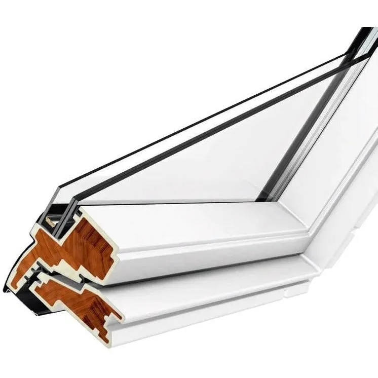 VELUX GGU MK06 0067 Triple Glazed High Energy Efficiency Glazing White Polyurethane Centre-Pivot Roof Window (78 x 118 cm)