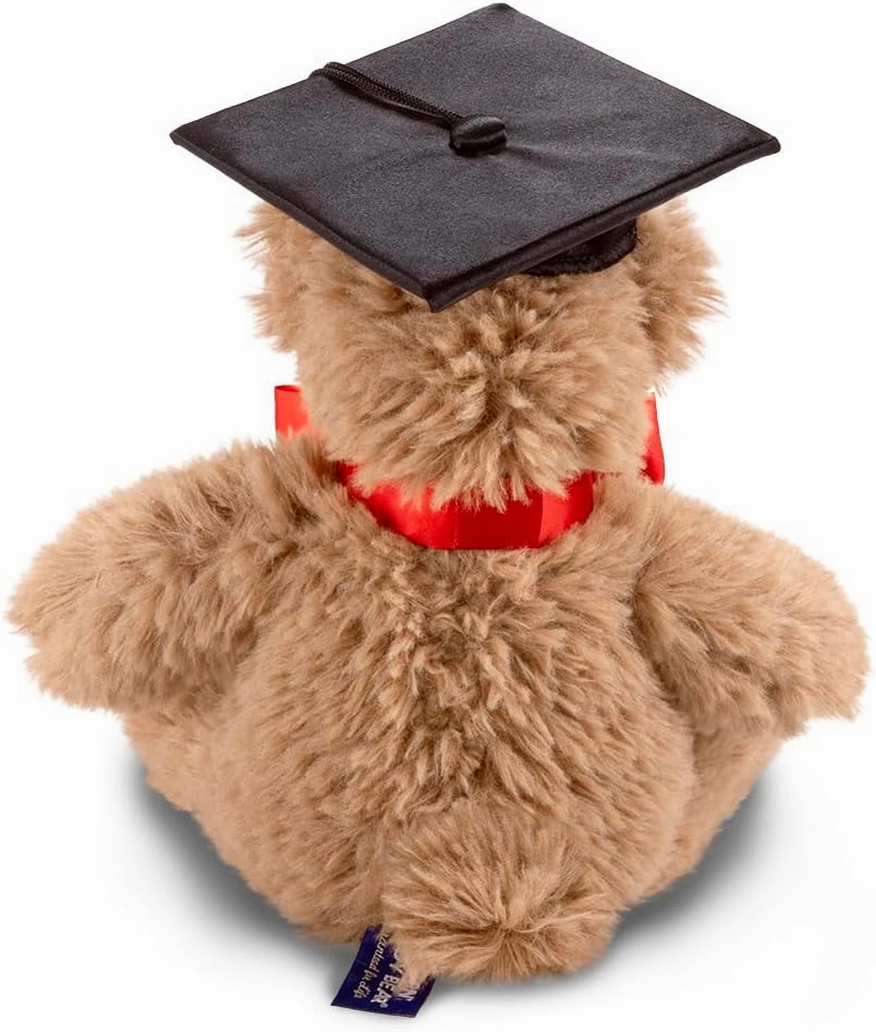 Vermont Teddy Bear Graduation Bear 13 Inches | Graduation Bears Class of 2025 with Black Cap and Red Bow, Designed in USA | Super Soft Collection