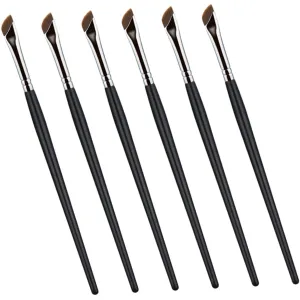 VICASKY 6pcs Angled Eyeliner Brush Eye Makeup Brush Kit for Professional Beginner Use Lightweight and Travel-friendly Easy to Clean and Maintain