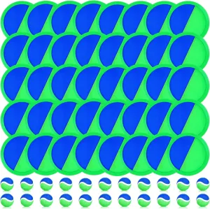 Vinsot Toss and Catch Game Set 40 Paddles 20 Balls Beach Yard Family Outdoor Sports Games Toss and Catch Set with Paddles Ball Nylon