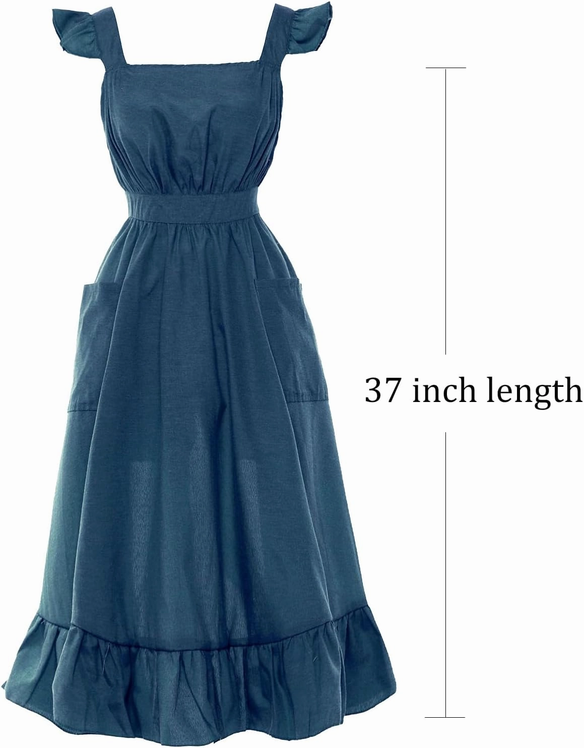 Vintage Ruffle Apron for Women Cross Back Garden Cooking Aprons