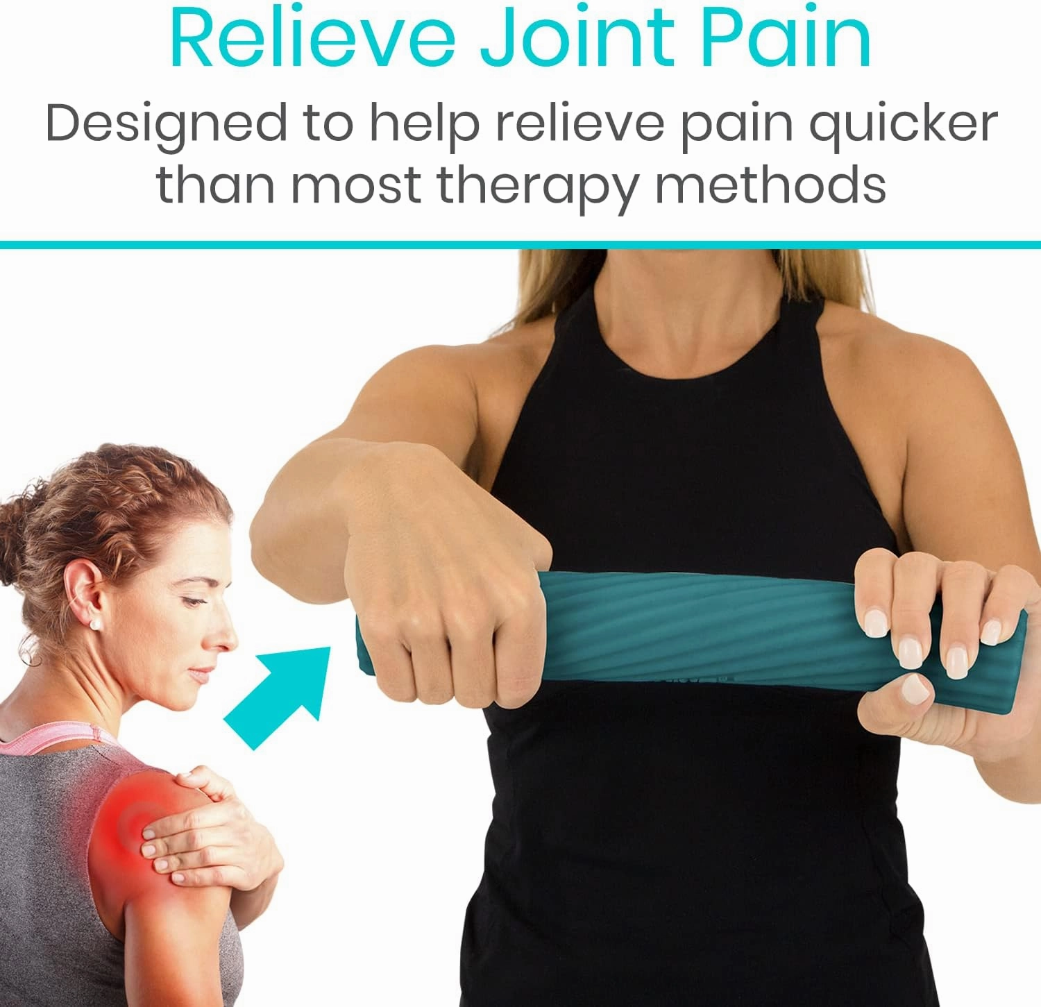 Vive Flex Therapy Bar for Tennis Elbow Relief (4 Pack) - Physical Therapy Aid to Improve Tendonitis & Grip Strength - Resistance for Golfers, Hand, Epicondylitis - Strengthens Wrists & Forearm