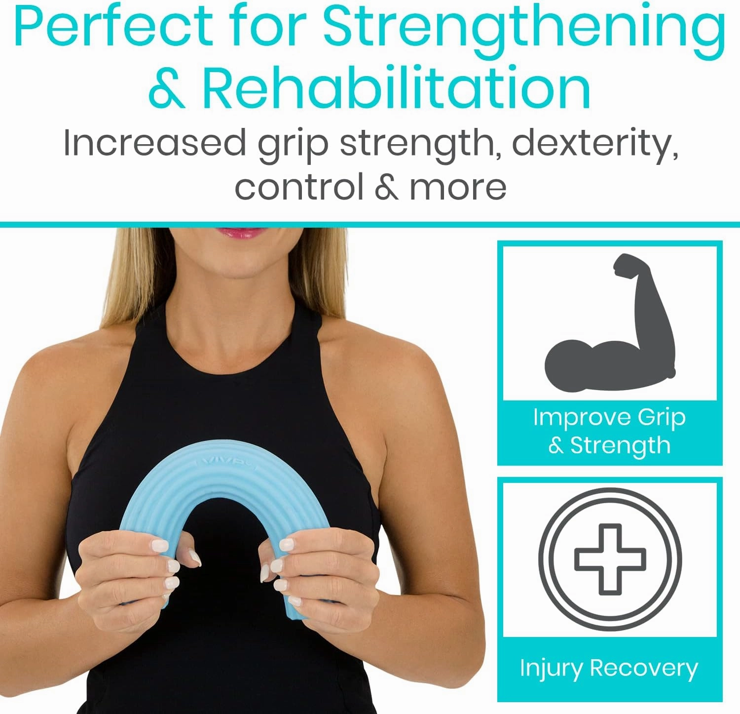 Vive Flex Therapy Bar for Tennis Elbow Relief (4 Pack) - Physical Therapy Aid to Improve Tendonitis & Grip Strength - Resistance for Golfers, Hand, Epicondylitis - Strengthens Wrists & Forearm