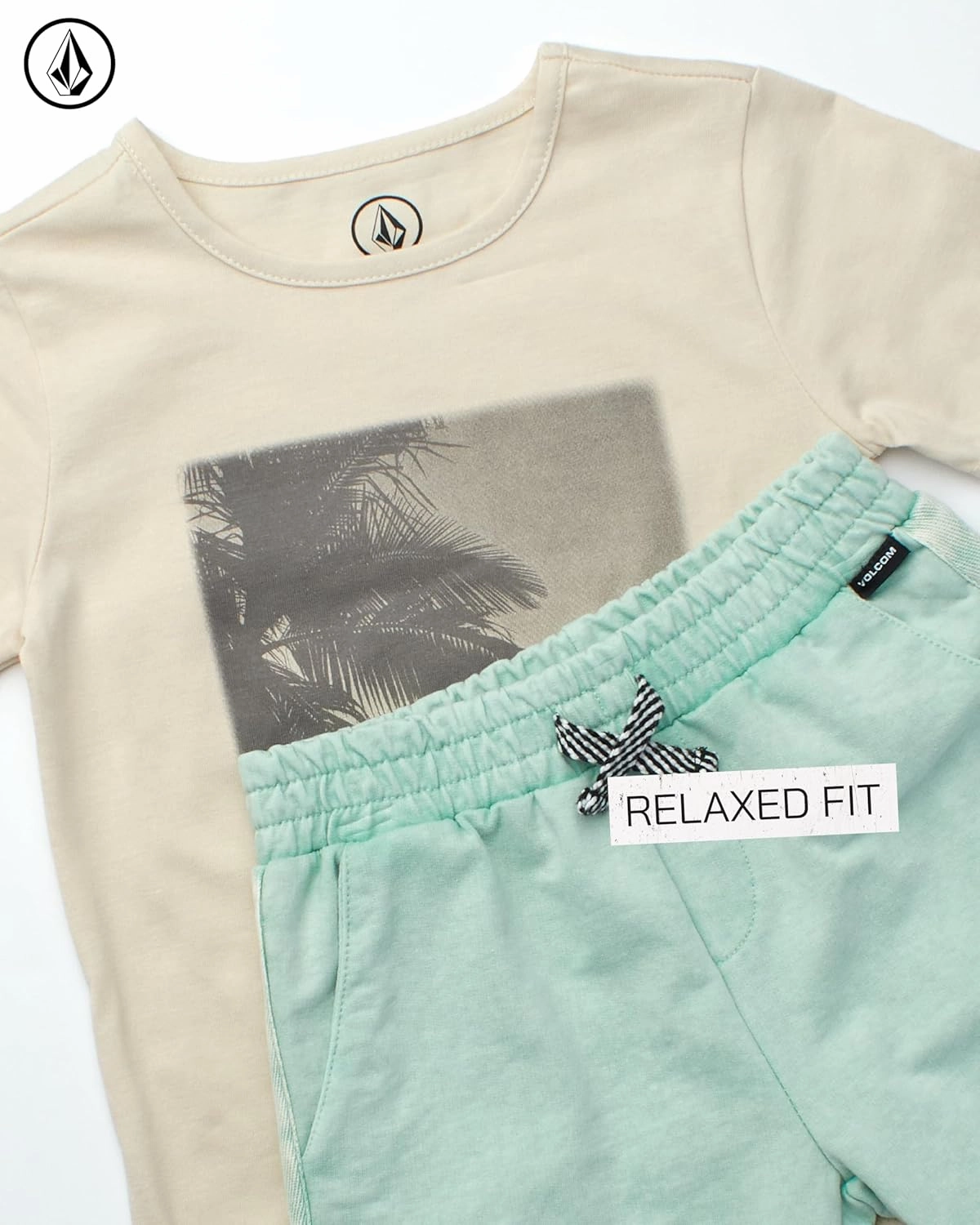 Volcom Boys' Shorts Set - 2 Piece T-Shirt and French Terry Sweat Shorts - Casual Summer Outfit Set for Boys (Sizes: 2T-7)