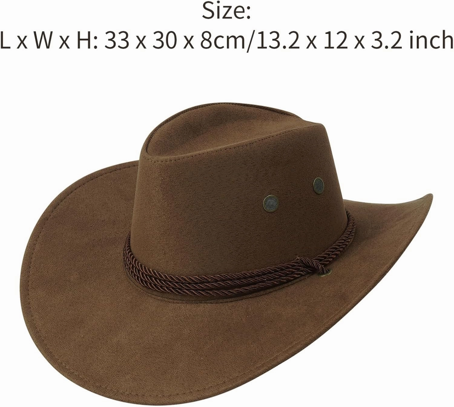 Vxuxlje Women's Western Cowgirl Outfits Sets Tassel Fuax Suede Open Front Vest with Cowboy Hats