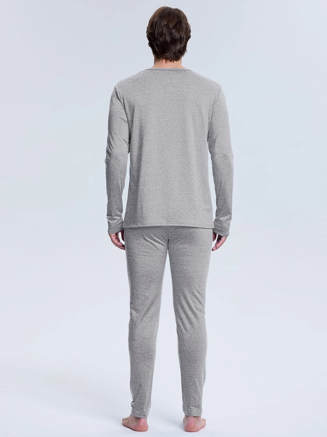 VZV Thermal Underwear for Men Fleece Lined Long Johns for Mens Thermals Top and Bottom Set Soft Base Layer for Winter