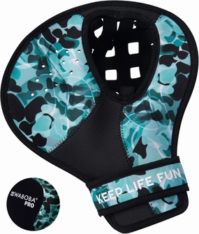 Waboba Water Pro Catch Glove & Pro Water-Bouncing Ball Set – Ball Catching Baseball-Style Mitt for Swimming Pools & Beach Games, Ambidextrous Design, One Size – Black/Multi Colour,121C06