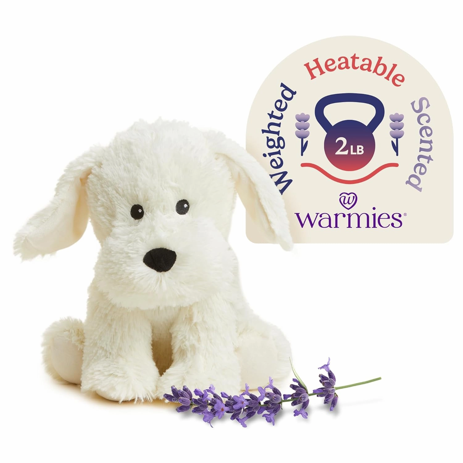 warmies Microwavable & Weighted Stuffed Animals, Yellow Lab- Heated Stuffed Animal Plushie for Warmth & Comfort - Cute Soft Plush Toys for Adults & Children (Boys, Girls, Babies & Toddlers)