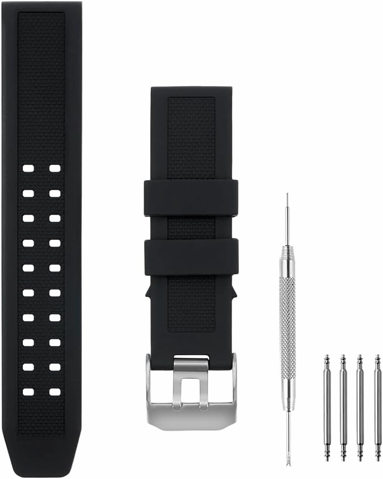 Watch Band Compatible with Luminox, 23mm Soft Rubber Silicone Replacement Wrist Strap for Luminox 3050 8800 and 3950 Series Watch, Black