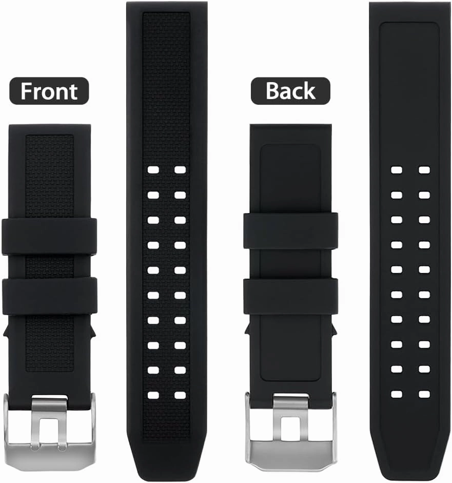 Watch Band Compatible with Luminox, 23mm Soft Rubber Silicone Replacement Wrist Strap for Luminox 3050 8800 and 3950 Series Watch, Black