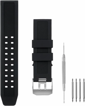 Watch Band Compatible with Luminox, 23mm Soft Rubber Silicone Replacement Wrist Strap for Luminox 3050 8800 and 3950 Series Watch, Black