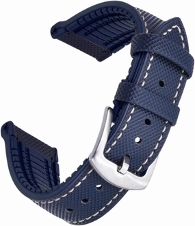 Watch Strap 20mm 22mm Rubber Leather Watchbands Quick Release For Each Brand Diving Watches Men Women
