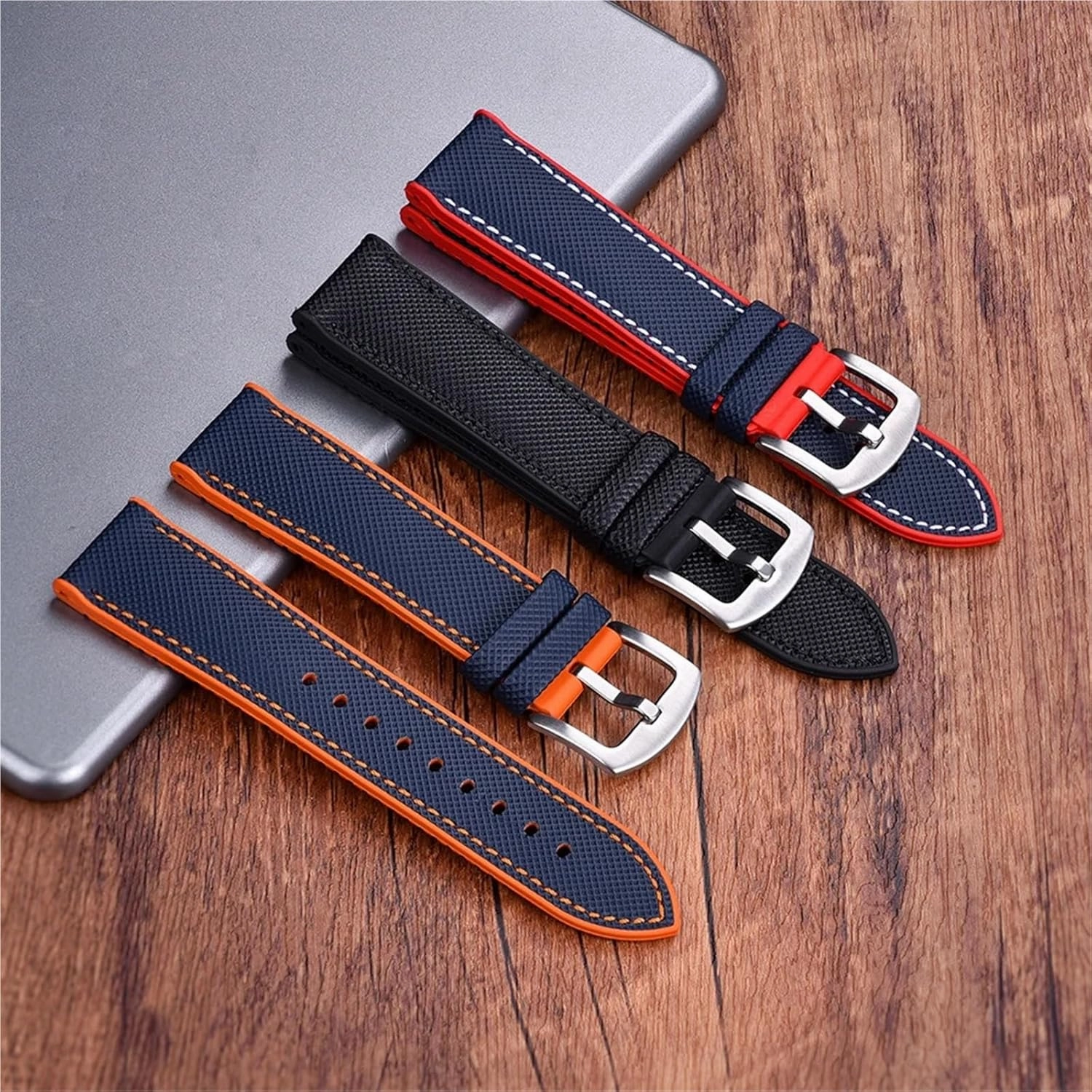 Watch Strap 20mm 22mm Rubber Leather Watchbands Quick Release For Each Brand Diving Watches Men Women