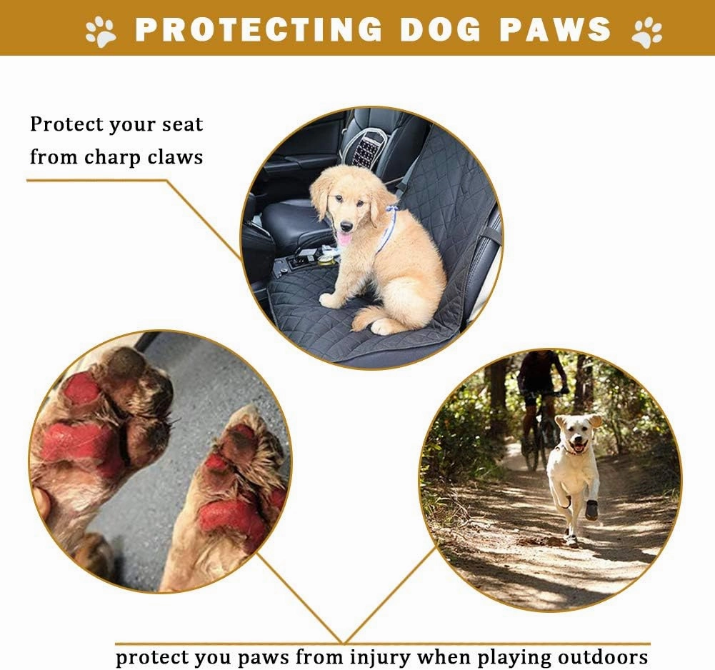Waterproof Dog Boots, Dog Outdoor Shoes, Pet Rain Boots, Running Shoes for Medium to Large Dogs with Two Reflective Fastening Straps and Rugged Anti-Slip Sole (2.76" x2.56", Black 4PCS).