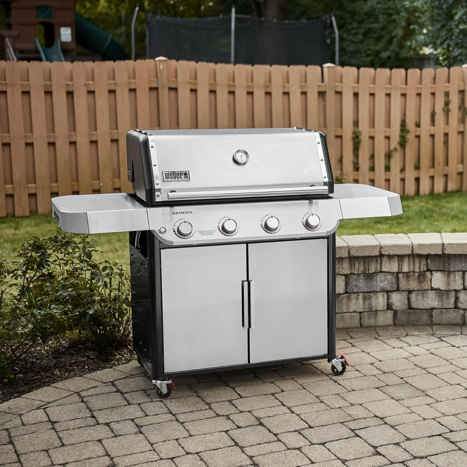 Weber Genesis S-415 Liquid Propane Gas Grill, Stainless Steel