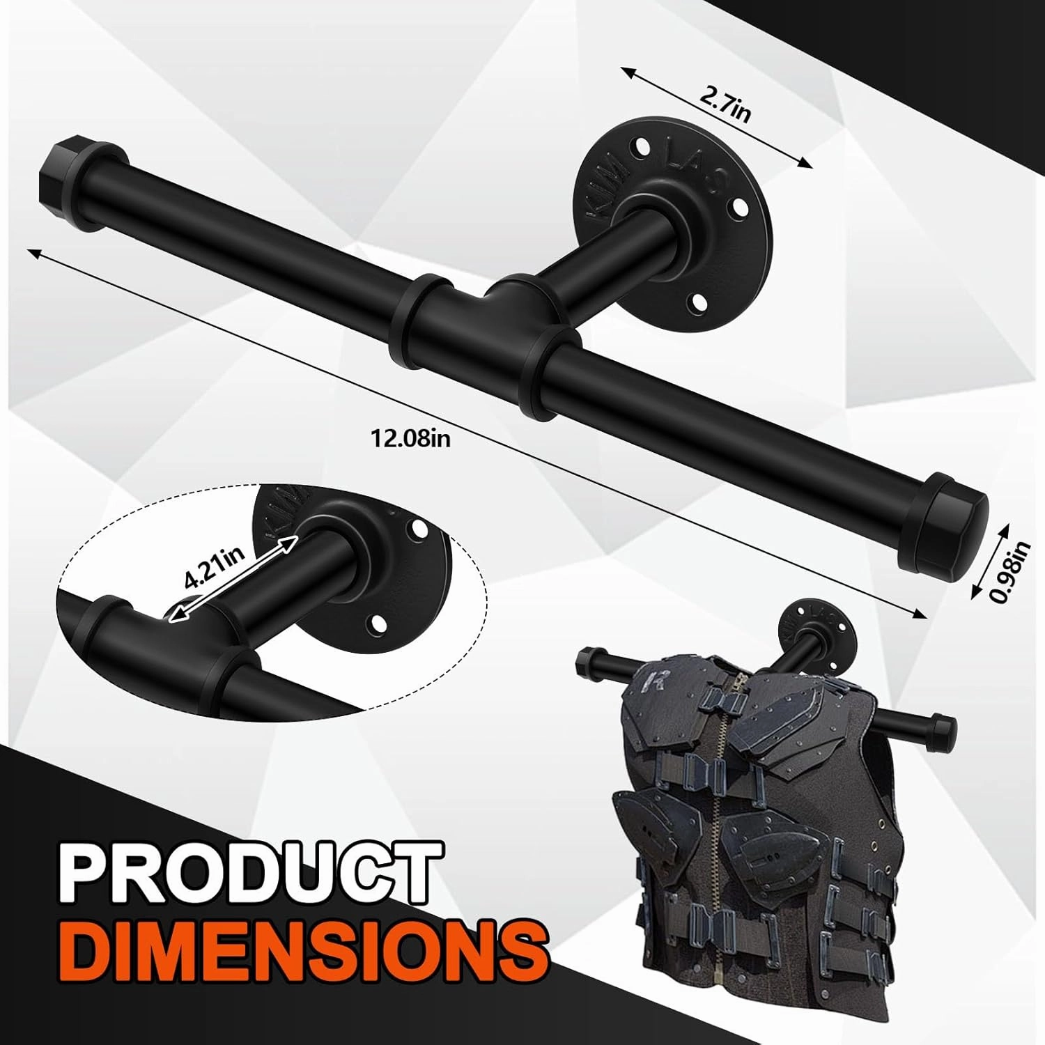 Weight Vest Hanger Wall Mount Plate Carrier Hanger for Police Heavy Duty Tactical Vest Holder for Weight Vests, Tactical Gear, Backpacks Home Gym Accessories