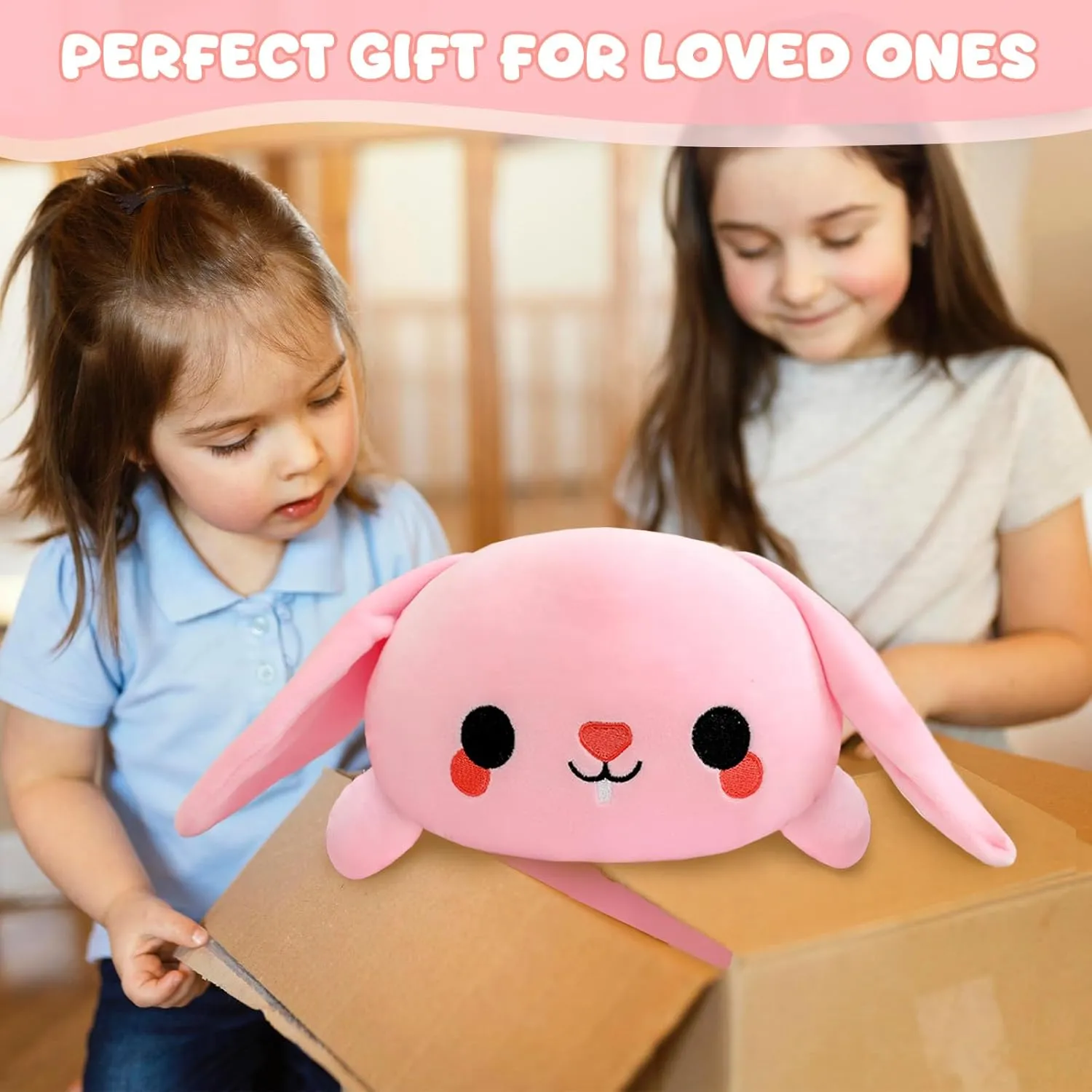 Weighted Stuffed Animals, 3.74 lbs Bunny Stuffed Animal with Weighted Beads, Cute Plush Toy Pillow Gifts for Adults Kids Boys Girls