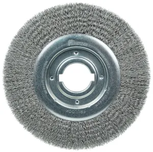Weiler 06160 10" Medium Face Crimped Wire Wheel , .014" Steel Fill, 2" Arbor Hole, Made in the USA