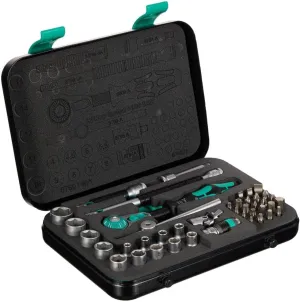 Wera 8100 SA 2 Zyklop 1/4" Metric Ratchet Set, 42-Pieces