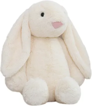 White Bunny Stuffed Animalt - Adorable Plush Companion for Cuddles & Playtime. Soft & Huggable with Lifelike Features. Ideal Gift for Kids (Bonnie Rabbit-Milk White 15.8 inch)