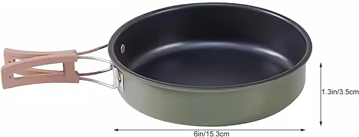 WHYATT Camping Pots and Pans Set, Camping Cooking Pot with Lightweight, Great for Backpacking Outdoor Camping Hiking and Picnic