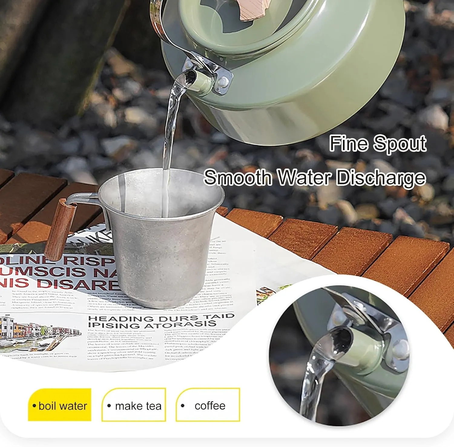 WHYATT Camping Pots and Pans Set, Camping Cooking Pot with Lightweight, Great for Backpacking Outdoor Camping Hiking and Picnic