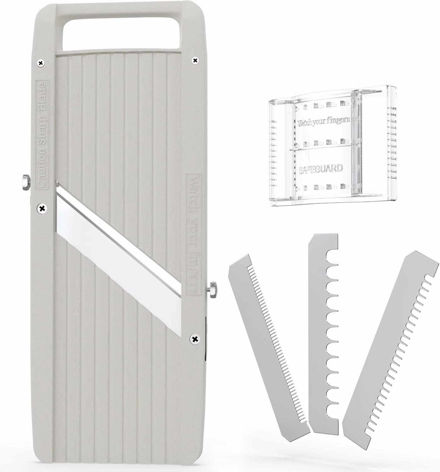 Wide Mandoline Slicer Professional Japanese Mandoline Slicer with Interchangeable Stainless Steel Blades