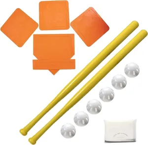 Wiffle Ball 6 Baseballs Official Size - 6 Pack Ball 32" Bats 2 Pack, Orange Throw Down Bases (5 Piece),
