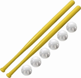 Wiffle Ball 2 Pack Wiffle 32" Bats and 6 Baseballs Official Size = 8 Pack