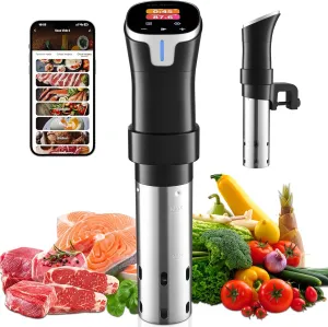 WiFi Sous Vide Cooker 1100W Immersion Circulator with App Control, Sous Vide Machines Accurate Temperature Control, LCD Touch Screen Ultra-Quiet for Home Chefs, Cooking
