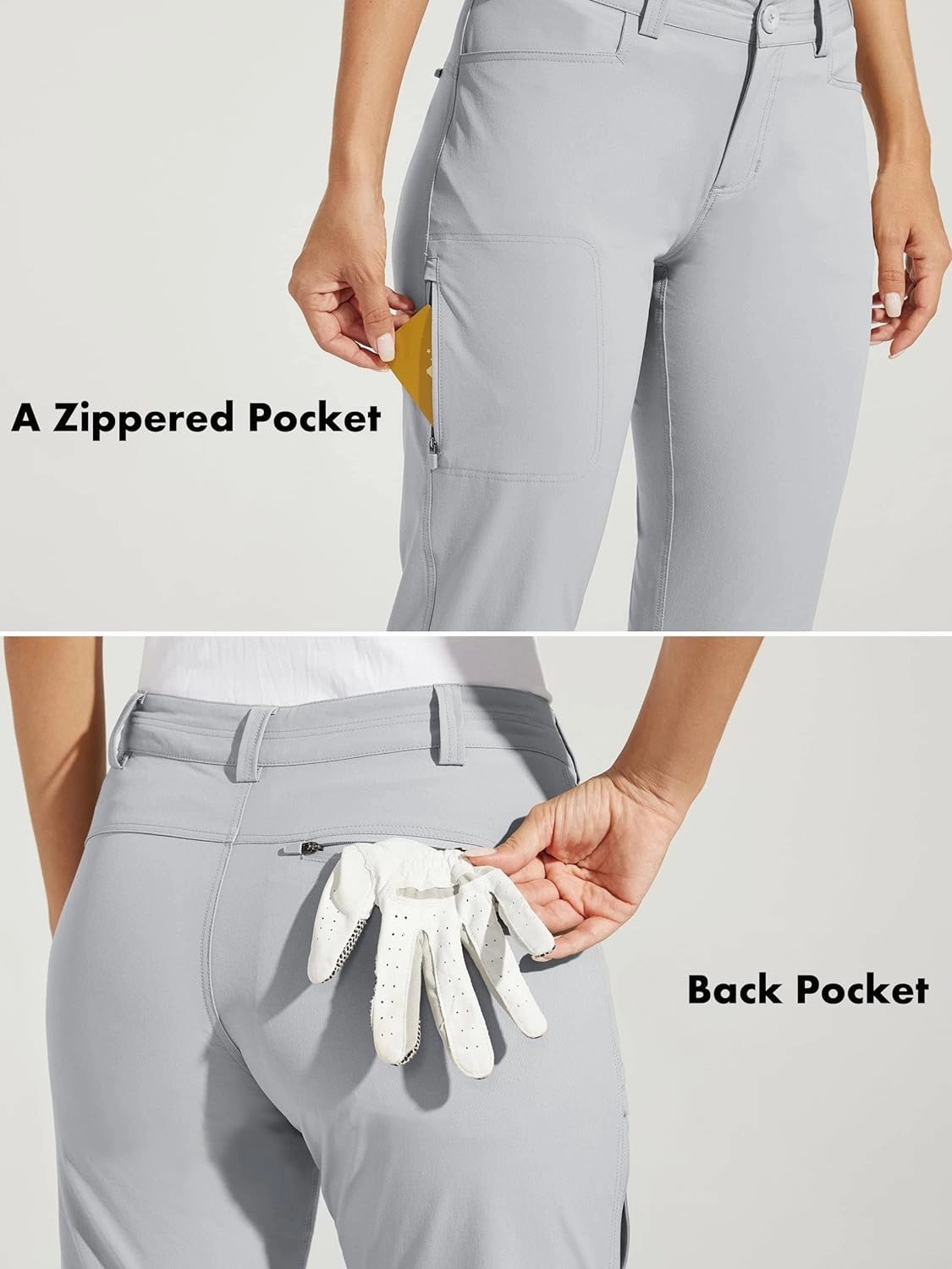 Willit Women's Golf Pants Hiking Pants Quick Dry Lightweight Outdoor Casual Pants with Pockets Water Resistant