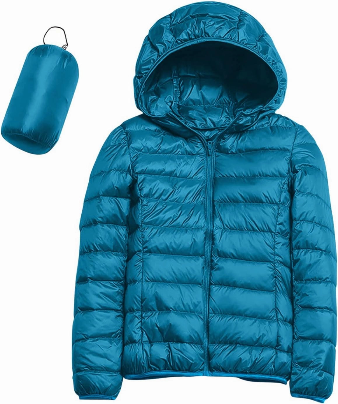 Winter Puffer Coats for Women, Womens Lightweight Puffer Jacket Packable Hooded Puffer Jacket Winter Zip Up Puffy Jacket