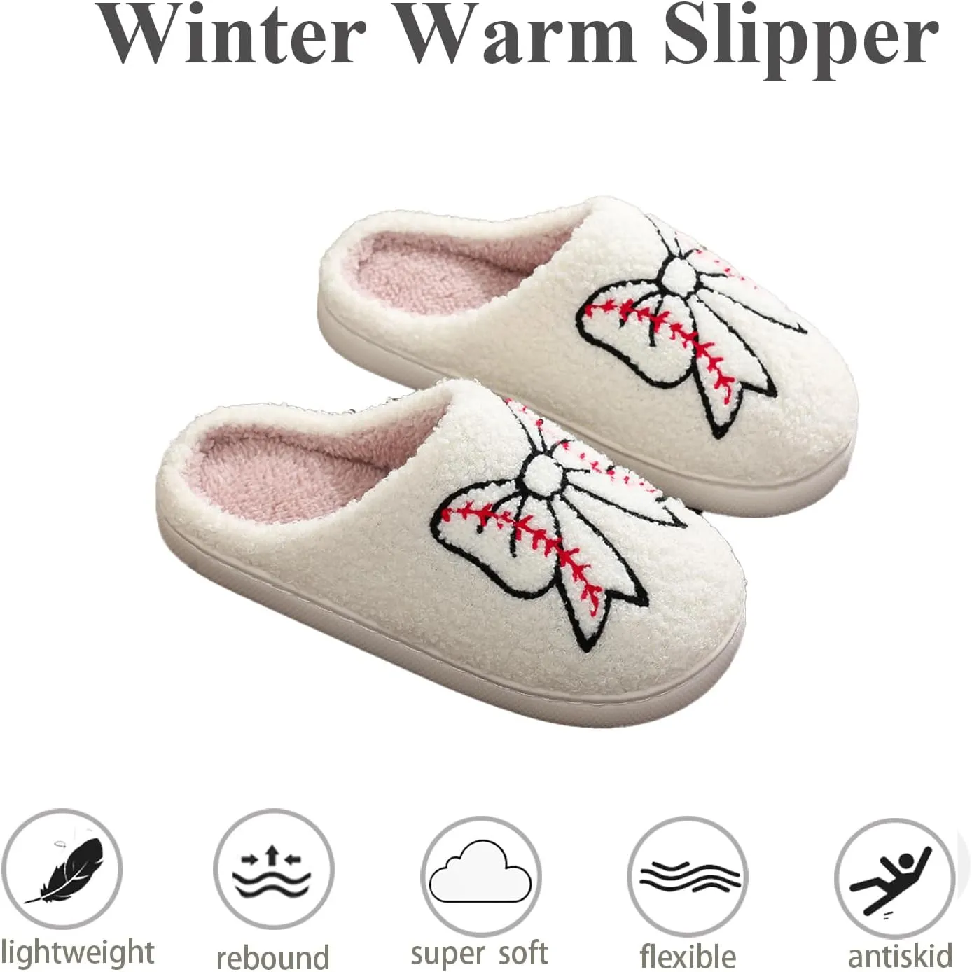 Women Retro Colorful Books Slippers Plush Warm House Slippers,Casual Home Shoes Soft Plush Slip-on Slippers Outdoor Indoor Bedroom Shoes