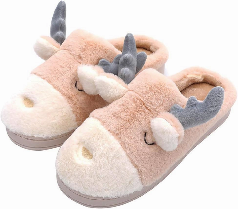 Women's Cute Animal Slippers - Warm Memory Foam Soft Fleece Plush House Slippers for Indoor & Outdoor